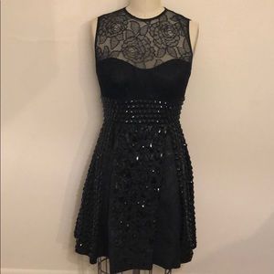 Black Encrusted Jovani Cocktail Dress